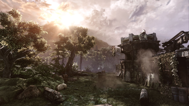 Illustration for article titled Gears Of War 3 Screens Give Marcus Time To Check Out The Ladies